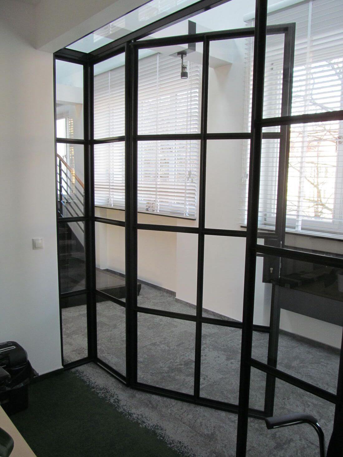 EIP Industrial Loft Door and Loft Wall System from reinforced glass and structural steel