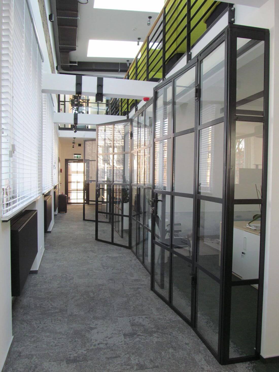 Loft Walls and Industrial Doors System Glass Constructional Steel Steel painted RAL 7021